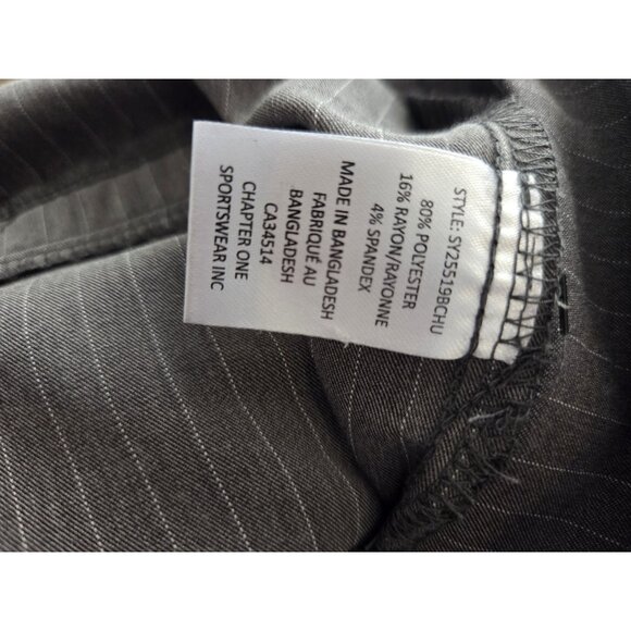 Haver & Blair Dark Gray Wide Leg Pinstripe High Rise Office Dress Pants S 28x28 - Picture 4 of 6